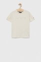 Tommy Hilfiger t-shirt bawełniany dziecięcy aplikacja beżowy KB0KB08207.PPYX