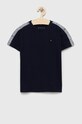 Tommy Hilfiger t-shirt bawełniany dziecięcy nadruk granatowy KB0KB08196.PPYX