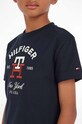Tommy Hilfiger t-shirt bawełniany dziecięcy KS0KS00393.PPYX granatowy