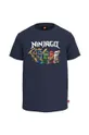 Lego t-shirt bawełniany dziecięcy x Ninjago granatowy