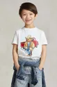 bijela Dječja pamučna majica kratkih rukava Polo Ralph Lauren Za dječake