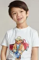 biały Polo Ralph Lauren t-shirt bawełniany dziecięcy