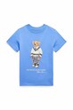 Дитяча бавовняна футболка Polo Ralph Lauren бавовна блакитний 322853828015