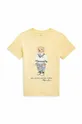 żółty Polo Ralph Lauren t-shirt bawełniany dziecięcy Chłopięcy