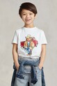 Дитяча бавовняна футболка Polo Ralph Lauren бавовна бежевий 322902444001