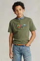 brązowa zieleń Polo Ralph Lauren t-shirt bawełniany dziecięcy Chłopięcy