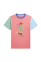 roza Otroška bombažna kratka majica Polo Ralph Lauren Fantovski