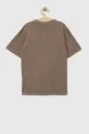 Calvin Klein Jeans t-shirt bawełniany dziecięcy brązowy