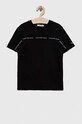 Calvin Klein Jeans t-shirt bawełniany dziecięcy nadruk czarny IB0IB01574.PPYX
