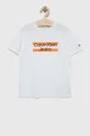 bela Otroška bombažna kratka majica Calvin Klein Jeans Fantovski