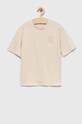 Calvin Klein Jeans t-shirt dziecięcy aplikacja beżowy IB0IB01651.PPYX