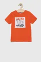 Παιδικό βαμβακερό μπλουζάκι Birba&Trybeyond πορτοκαλί
