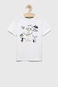 Birba&Trybeyond t-shirt bawełniany dziecięcy nadruk biały 999.64094.00.104.122