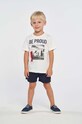 Birba&Trybeyond t-shirt bawełniany dziecięcy nadruk biały 999.64445.00.134.176