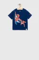 mornarsko modra Otroška bombažna kratka majica GAP x Marvel Fantovski