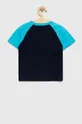 Дитяча бавовняна футболка GAP темно-синій