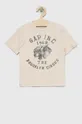 béžová Detské bavlnené tričko GAP x BKC Chlapčenský