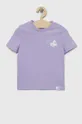 fialová Detské bavlnené tričko GAP x Disney Chlapčenský
