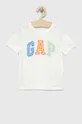 biały GAP t-shirt bawełniany dziecięcy Chłopięcy