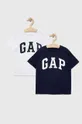 πολύχρωμο Παιδικό βαμβακερό μπλουζάκι GAP 2-pack Για αγόρια