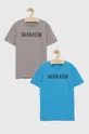 блакитний Дитяча бавовняна футболка Calvin Klein Underwear 2-pack Для хлопчиків