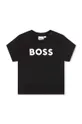 μαύρο Παιδικό βαμβακερό μπλουζάκι BOSS Για αγόρια