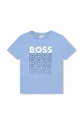 μπλε Παιδικό βαμβακερό μπλουζάκι BOSS Για αγόρια