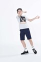 BOSS t-shirt bawełniany dziecięcy nadruk szary J25O11.114.150