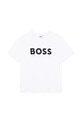 Chlapec Detské bavlnené tričko BOSS J25P24.114.150 biela