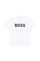 BOSS t-shirt bawełniany dziecięcy nadruk biały J25P24.162.174