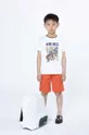 белый Детская хлопковая футболка Kenzo Kids Для мальчиков