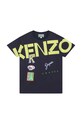 Детска памучна тениска Kenzo Kids памук тъмносин K25794.116.152