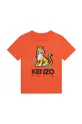 oranžna Otroška bombažna kratka majica Kenzo Kids Fantovski