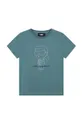 zielony Karl Lagerfeld t-shirt bawełniany dziecięcy Chłopięcy