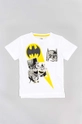 biały zippy t-shirt bawełniany dwustronny x Batman Chłopięcy