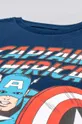 mornarsko modra Otroška bombažna kratka majica zippy x Marvel