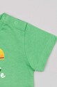 zippy t-shirt bawełniany niemowlęcy zielony ZBBAP0303.23011