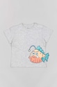zippy t-shirt bawełniany niemowlęcy ZBBAP0303.23015 szary SS23