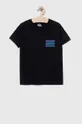 czarny Quiksilver t-shirt bawełniany dziecięcy Chłopięcy
