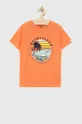 πορτοκαλί Παιδικό βαμβακερό μπλουζάκι Quiksilver Για αγόρια