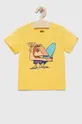 žlutá Dětské bavlněné tričko Quiksilver Chlapecký