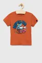 narančasta Dječja pamučna majica kratkih rukava Quiksilver Za dječake