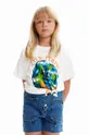 Дитяча бавовняна футболка Desigual білий