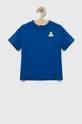 голубой Детская хлопковая футболка GAP Для мальчиков