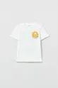 biały OVS t-shirt bawełniany niemowlęcy Chłopięcy