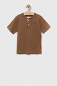 Παιδικό βαμβακερό μπλουζάκι Abercrombie & Fitch βαμβάκι καφέ KI224.3050