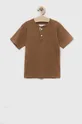 καφέ Παιδικό βαμβακερό μπλουζάκι Abercrombie & Fitch Για αγόρια