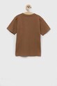 Παιδικό βαμβακερό μπλουζάκι Abercrombie & Fitch KI224.3050 καφέ SS23
