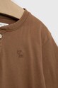Chłopiec Abercrombie & Fitch t-shirt bawełniany dziecięcy KI224.3050 brązowy