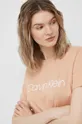 narancssárga Calvin Klein pamut póló